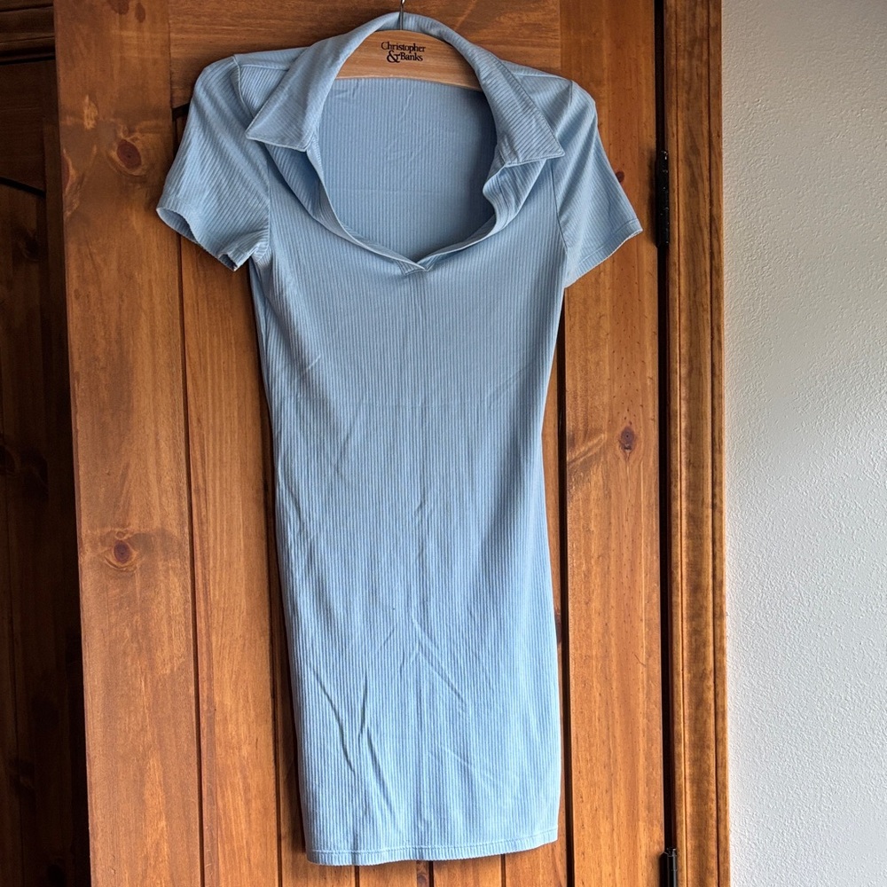 Love Tree Light Blue Midi Dress